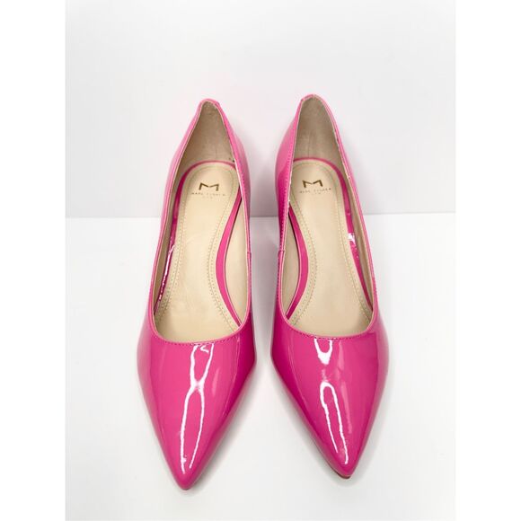 Marc Fisher Pumps Size 5.5 Zala in Barbie Pink Patent Leather Pointed Toe Heels - Picture 3 of 10
